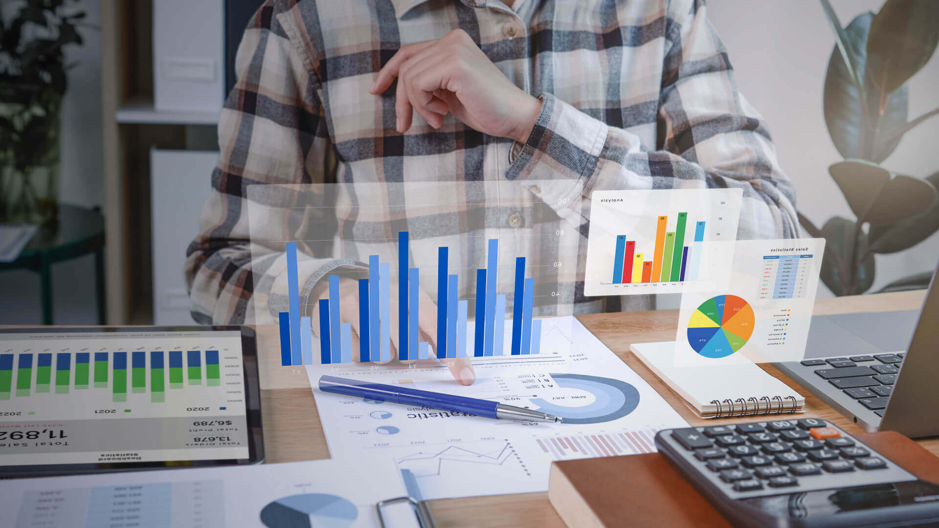 Fondo de analítica e indicadores